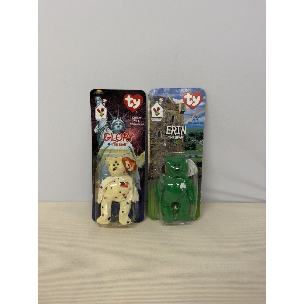 TY Beanie Baby McDonald House Charities Glory The Bear & Erin The Bear
